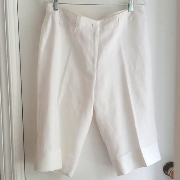 Nygaard Collection | Pants - Nygaard Collection |  Fashionable White Linen Shorts
